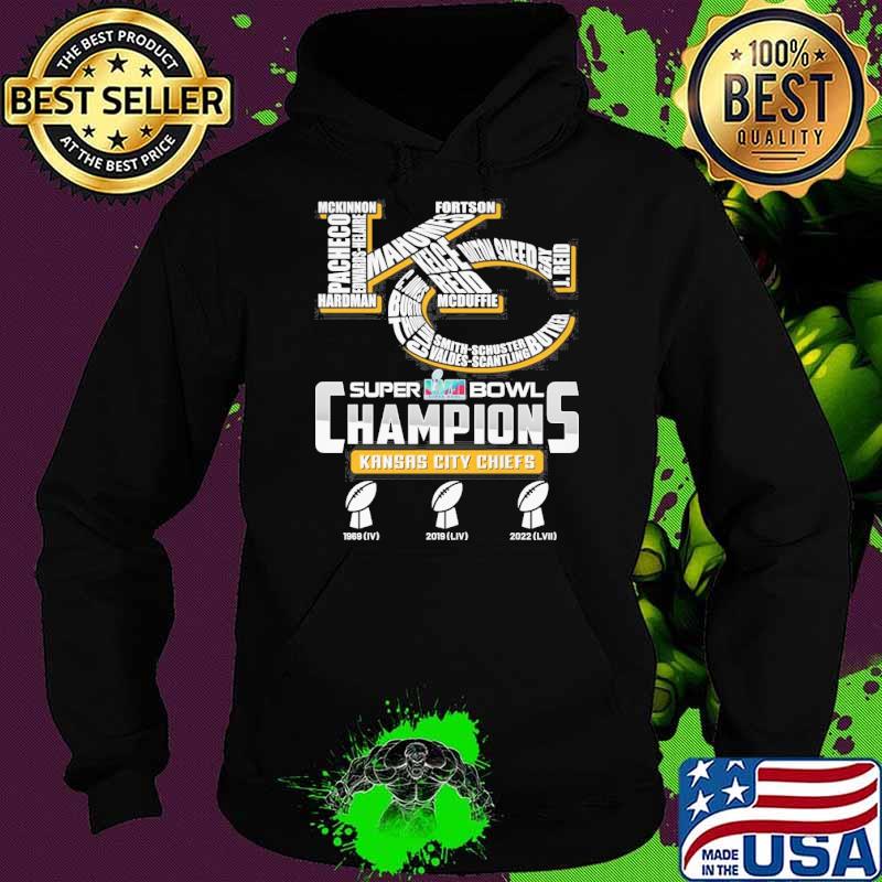 Kansas city Chiefs super bowl LVII 1969 2019 2022 Mahomes Pacheco Kelce s Hoodie Kansas city Chiefs super bowl LVII 1969 2019 2022 Mahomes Pacheco Kelce s Hoodie