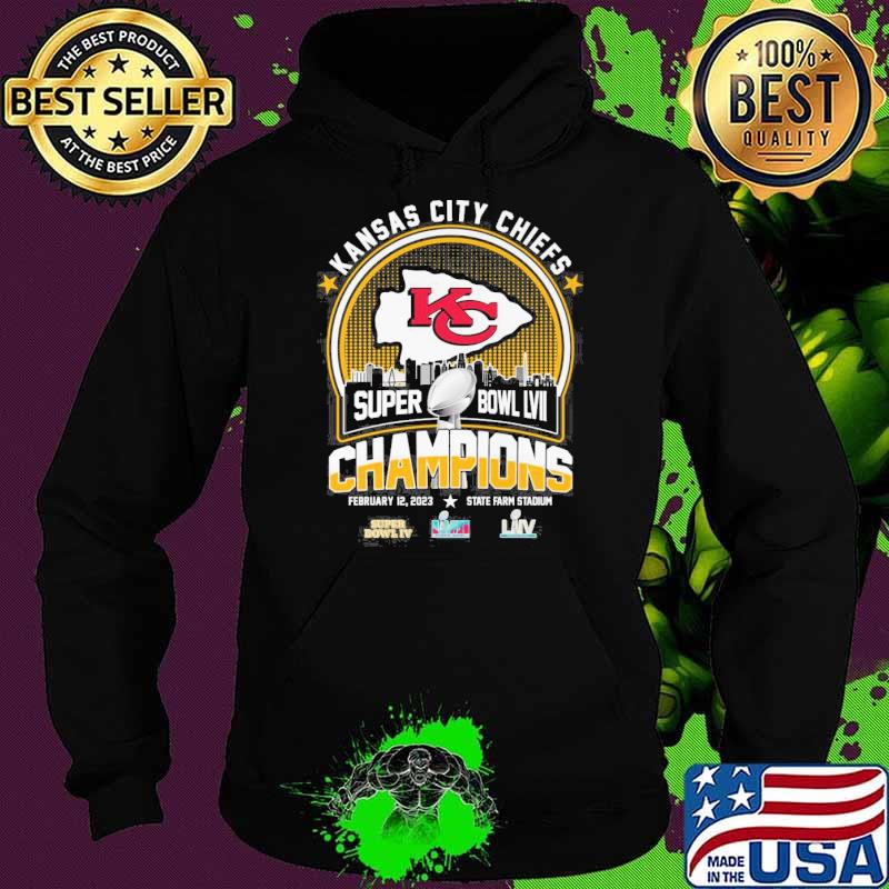 Kansas city Chiefs super bowl LVII Champions february 12,2023 s Hoodie Kansas city Chiefs super bowl LVII Champions february 12,2023 s Hoodie
