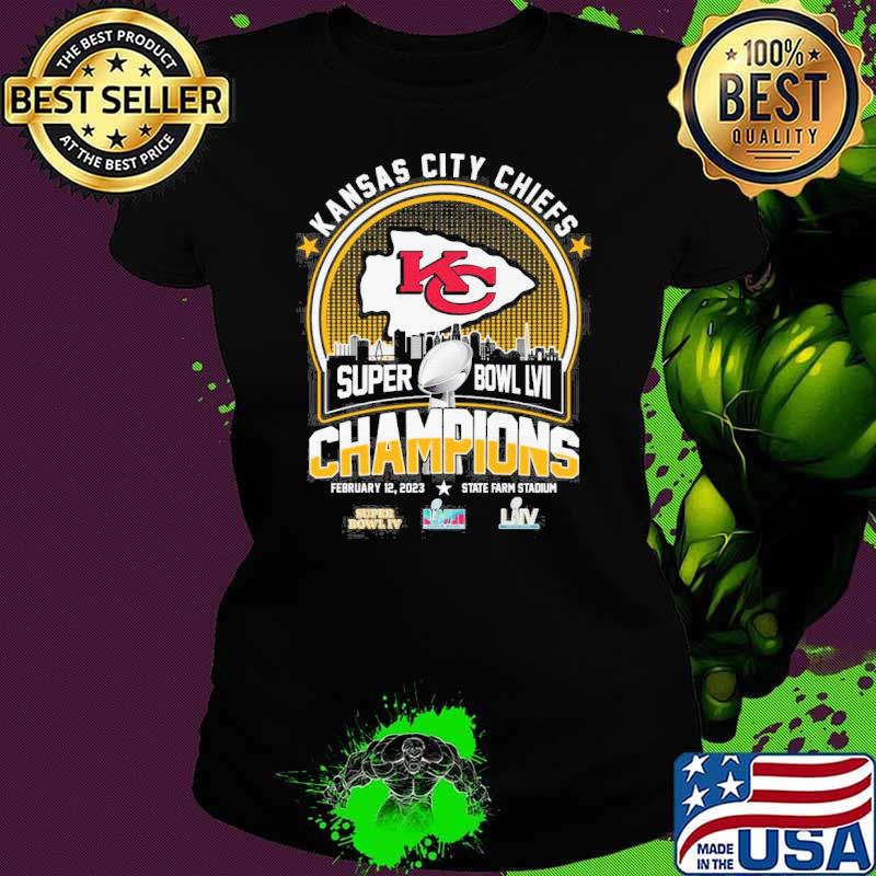 Kansas city Chiefs super bowl LVII Champions february 12,2023 s Ladies tee Kansas city Chiefs super bowl LVII Champions february 12,2023 s Ladies tee