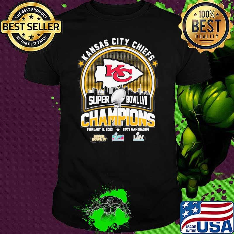 Kansas city Chiefs super bowl LVII Champions february 12,2023 shirt