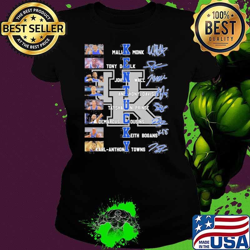 Kentucky Malik Monk Tony Delk signatures s Ladies tee Kentucky Malik Monk Tony Delk signatures s Ladies tee