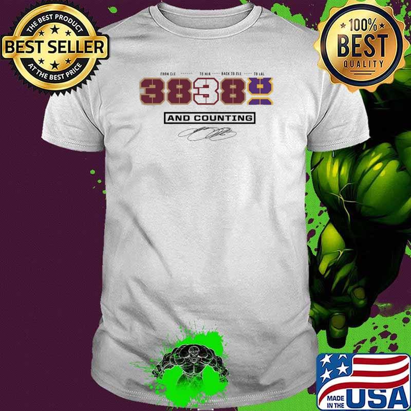 LeBron James Fanatics Branded NBA All-Time Scoring Record Split Points and counting signature shirt