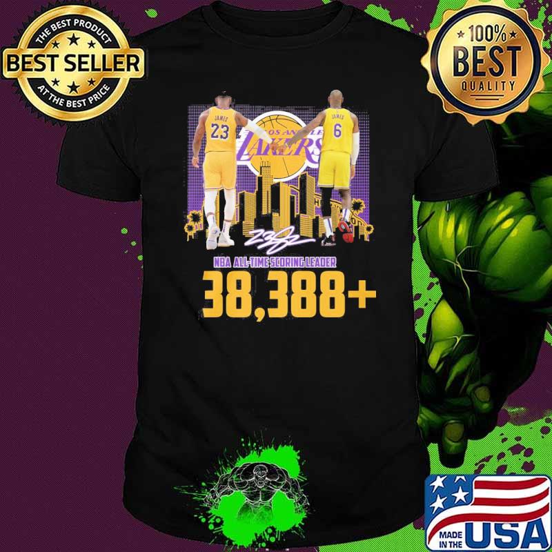 Los Angeles Lakers NBA All time scoring leader 38,388 James signature shirt