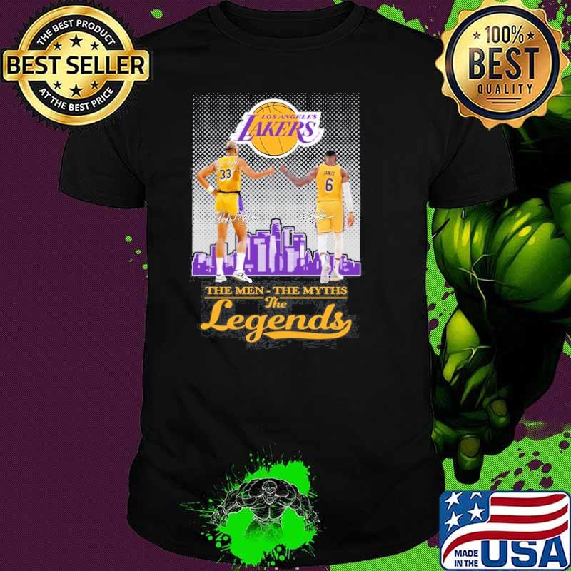 Los Angeles Lakers the men the myths the legends signatures shirt