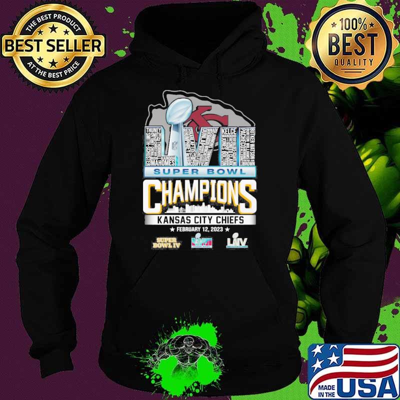 LVII Super bowl champions Kansas city Chiefs February 12,2023 s Hoodie LVII Super bowl champions Kansas city Chiefs February 12,2023 s Hoodie