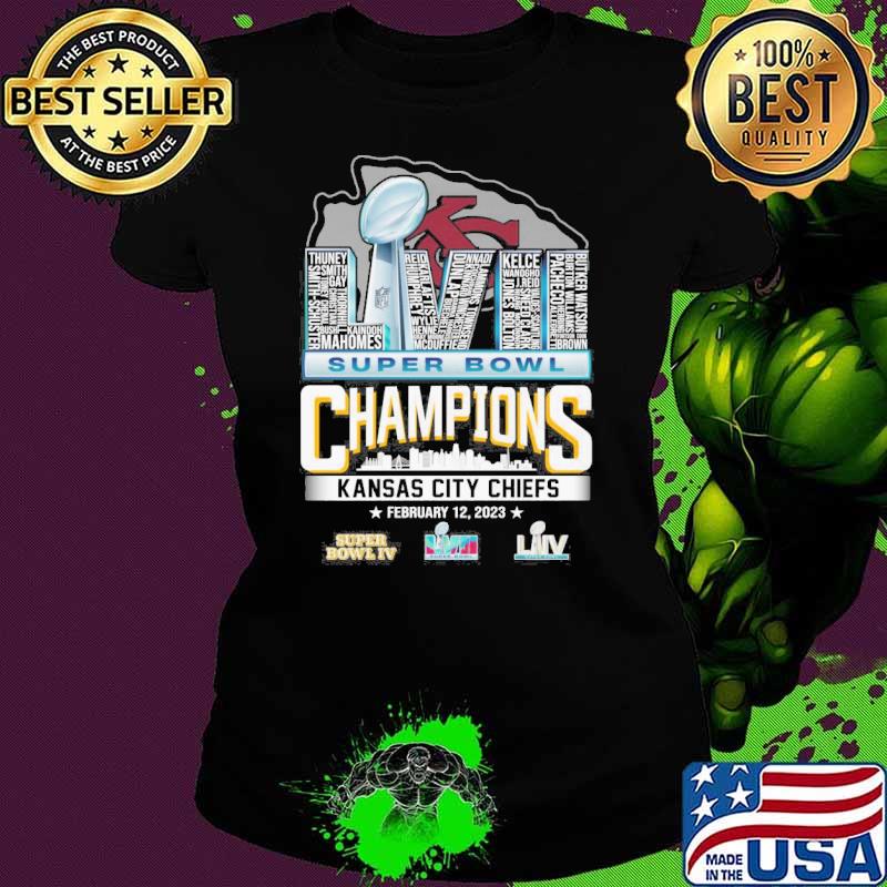 LVII Super bowl champions Kansas city Chiefs February 12,2023 s Ladies tee LVII Super bowl champions Kansas city Chiefs February 12,2023 s Ladies tee