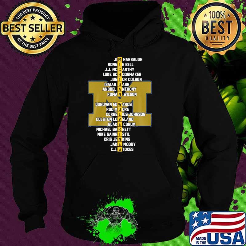 Michigan Wolverines Jim Harbaugh Ronnie Bell J.J. Mccarthy s Hoodie Michigan Wolverines Jim Harbaugh Ronnie Bell J.J. Mccarthy s Hoodie