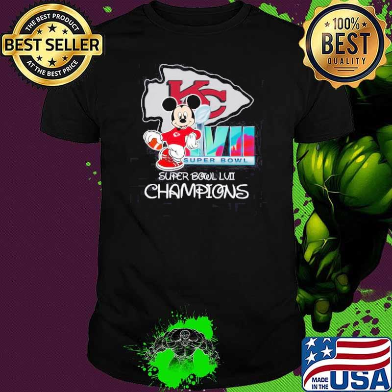 Mickey super bowl LVII Champions Kansas city Chiefs shirt