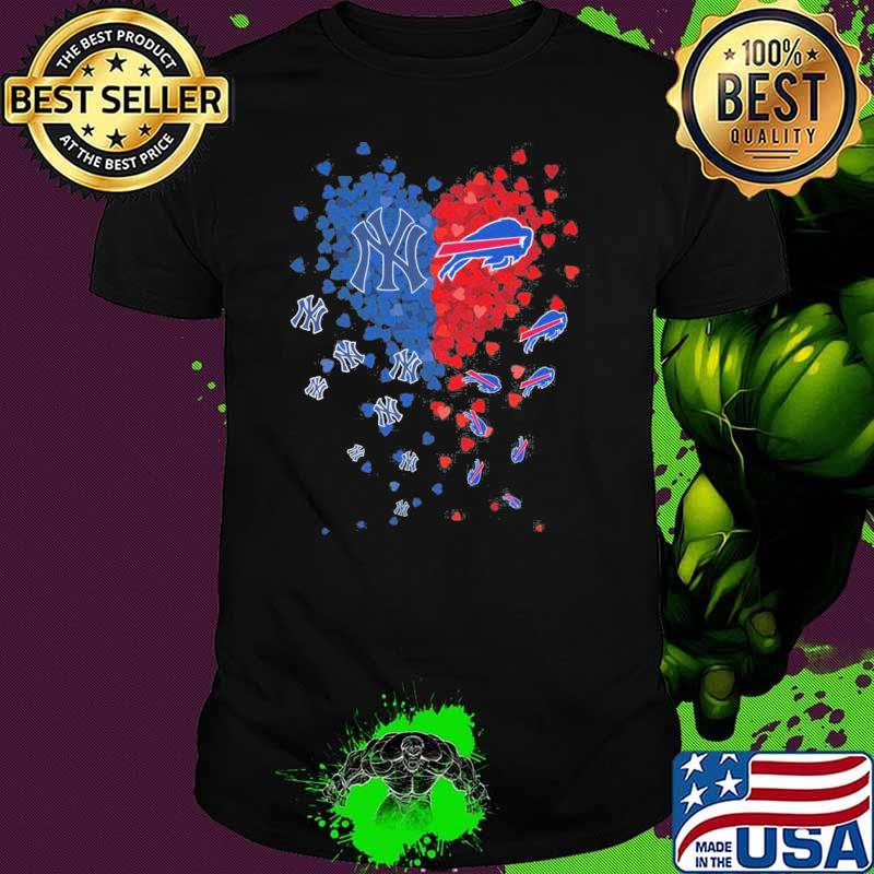 New York Yankees and Buffalo Bills heart love shirt