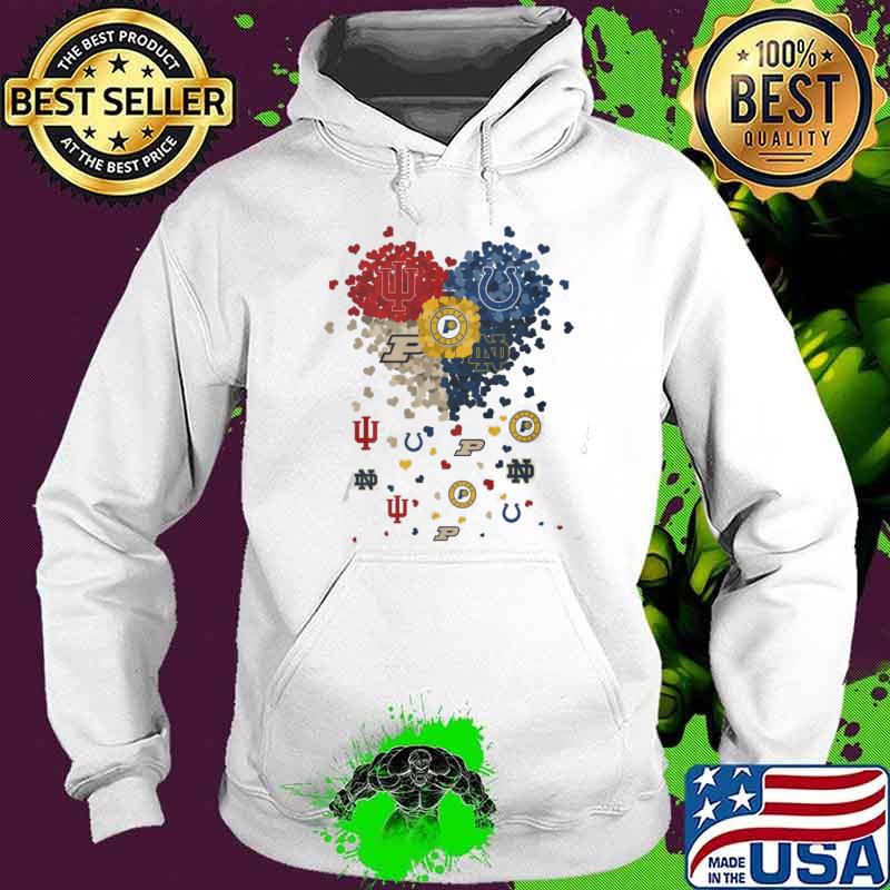 Notre Dame High School Indiana Pacers Indianapolis Colts Indiana Hoosiers Purdue University heart s Hoodie Notre Dame High School Indiana Pacers Indianapolis Colts Indiana Hoosiers Purdue University heart s Hoodie