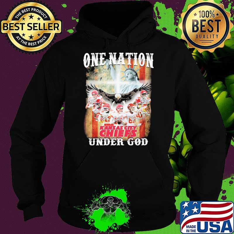 One nation under god Kansas city Chiefs signatures America flag s Hoodie One nation under god Kansas city Chiefs signatures America flag s Hoodie