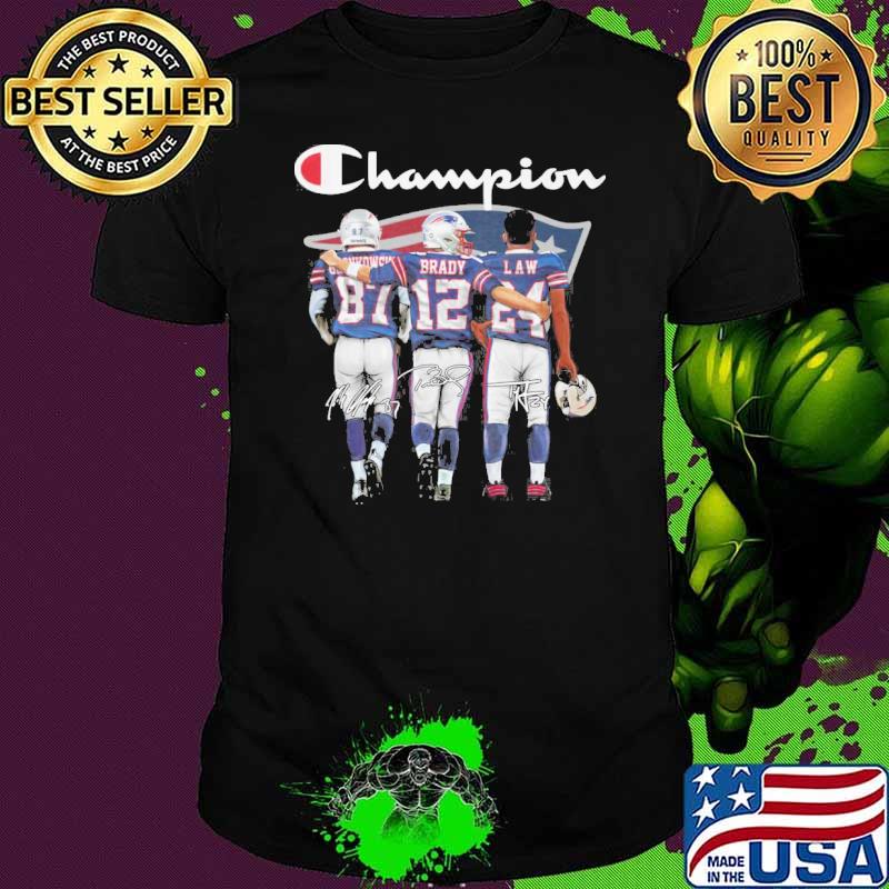Patriots champion Brady Law signatures shirt