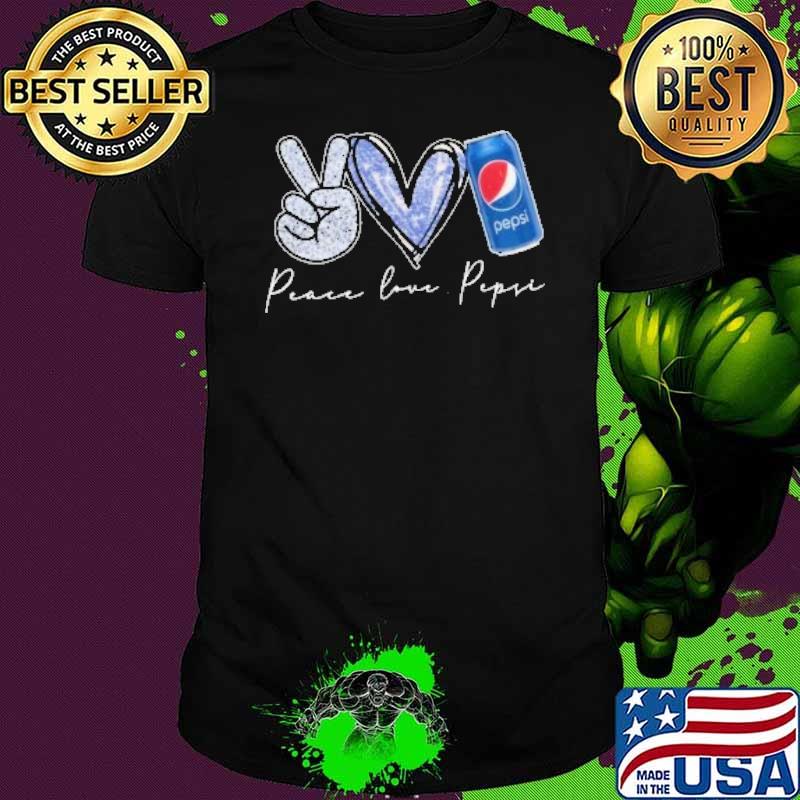 Peace love Pepsi love heart shirt