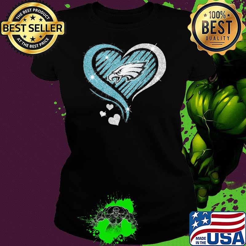 Philadelphia Eagles heart diamond love s Ladies tee Philadelphia Eagles heart diamond love s Ladies tee