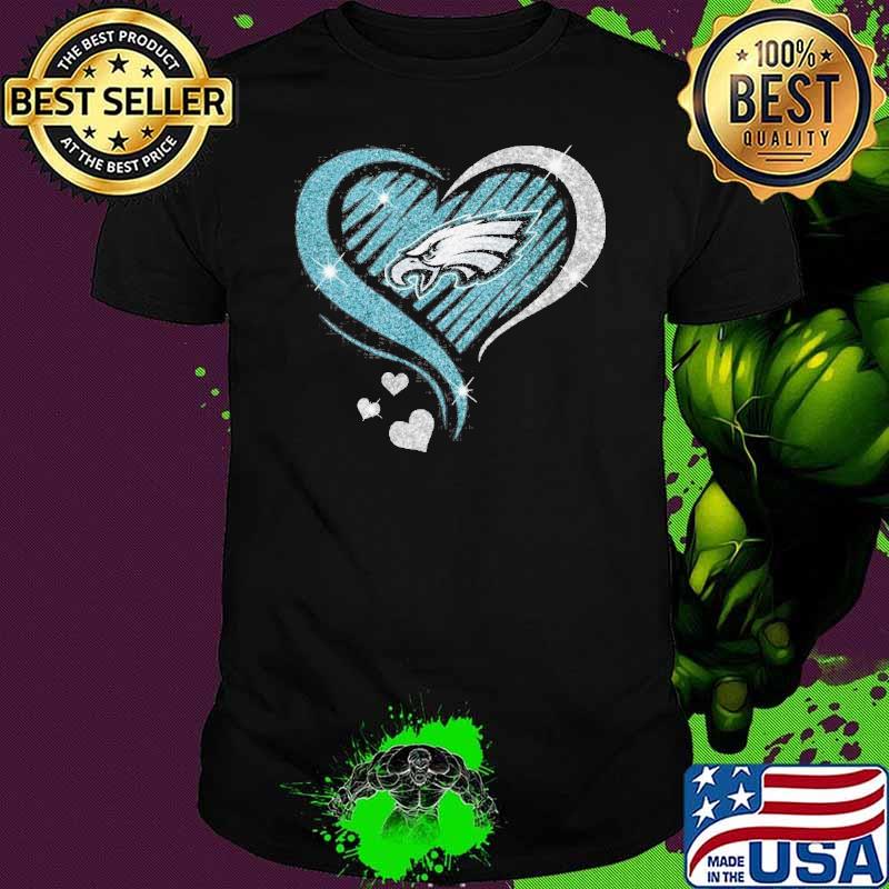 Philadelphia Eagles heart diamond love shirt Philadelphia Eagles heart diamond love shirt