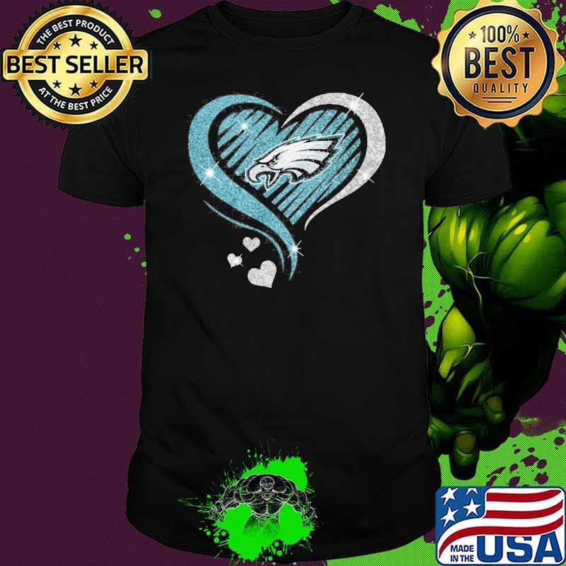 Philadephia Eagles heart love diamond shirt