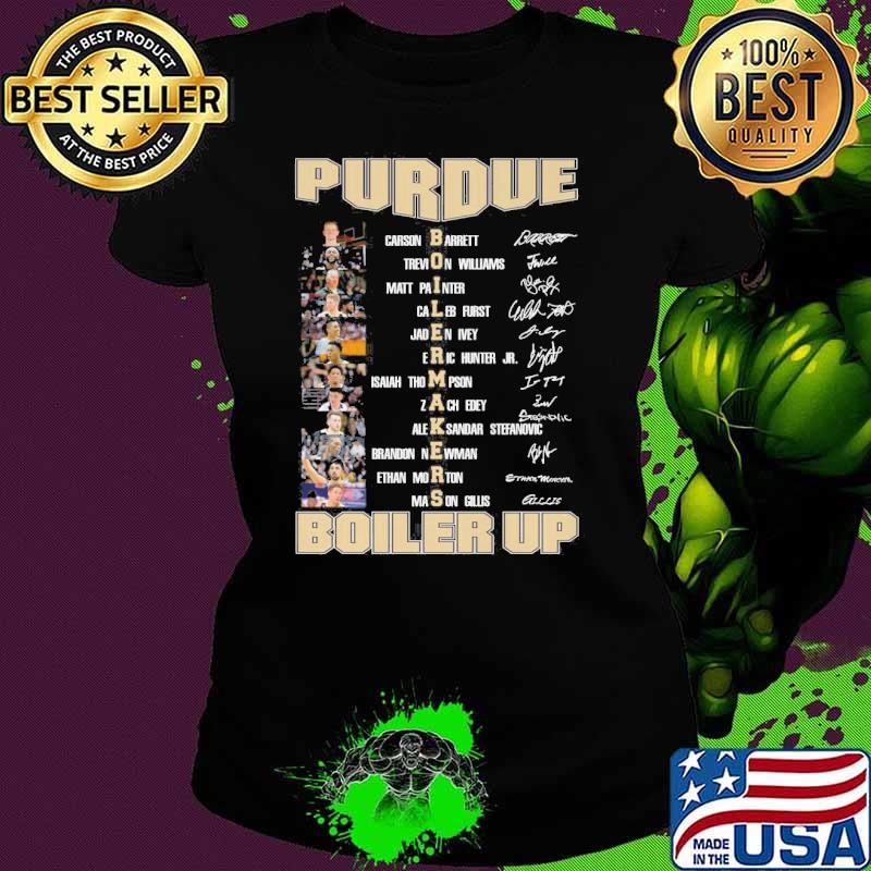 Purdue Boiler up Carson Barrett Trevion Williams signatures s Ladies tee Purdue Boiler up Carson Barrett Trevion Williams signatures s Ladies tee