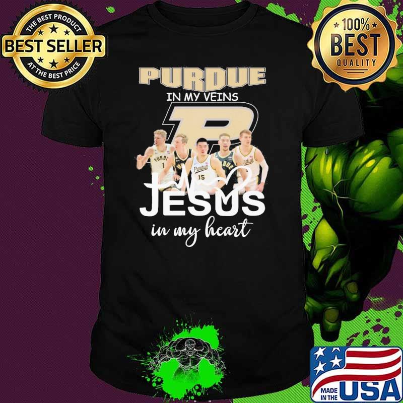 Purdue in my veins Jesus in my heart shirt