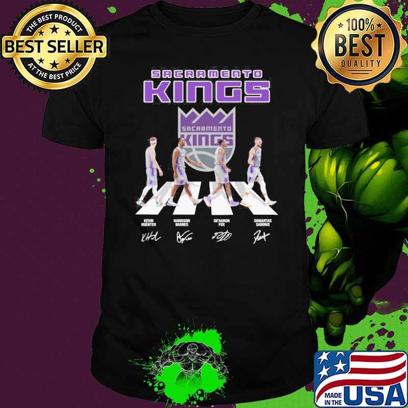 Sacramento Kings Walking Abbey Road Kevin Huerter signatures shirt