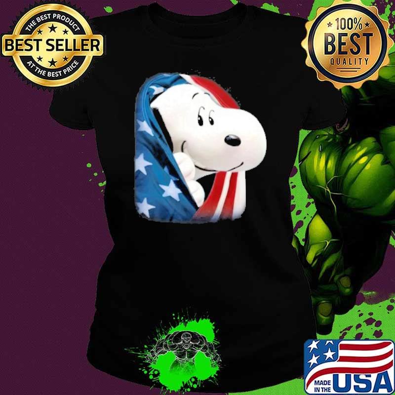 Snoopy America flag veteran s Ladies tee Snoopy America flag veteran s Ladies tee