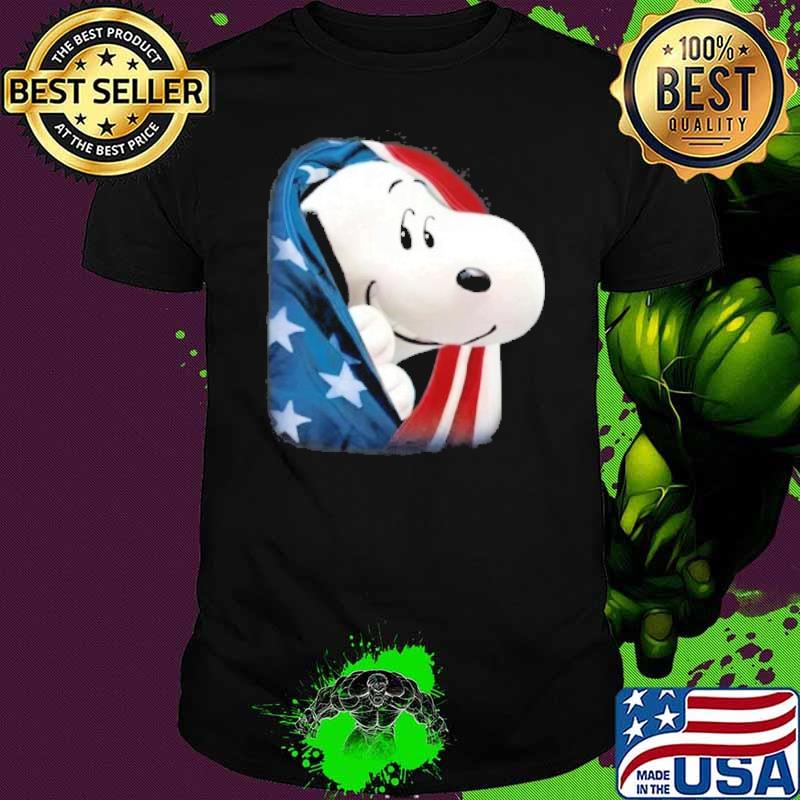 Snoopy America flag veteran shirt