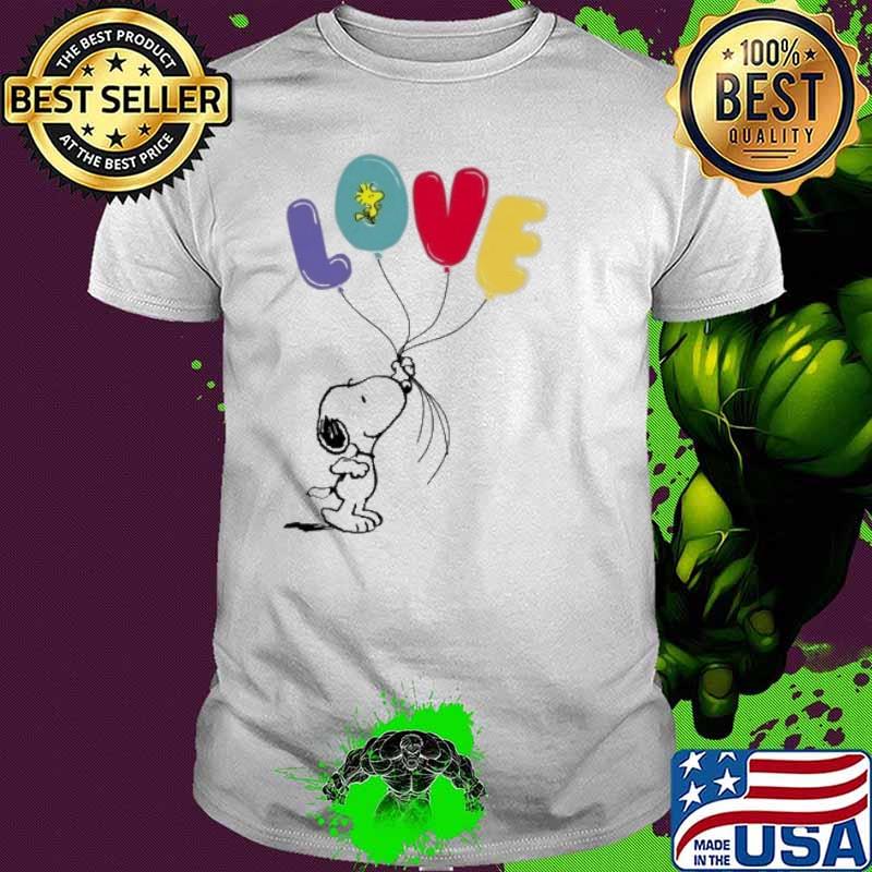 Snoopy and woodstock ball love shirt