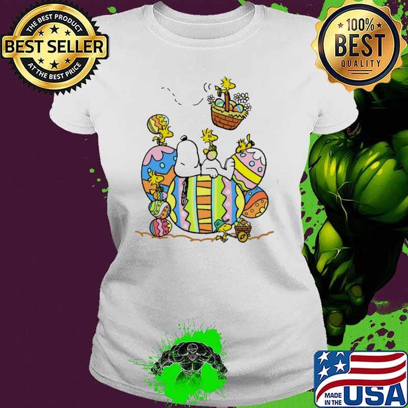 Snoopy and woodstock happy easter s Ladies tee Snoopy and woodstock happy easter s Ladies tee
