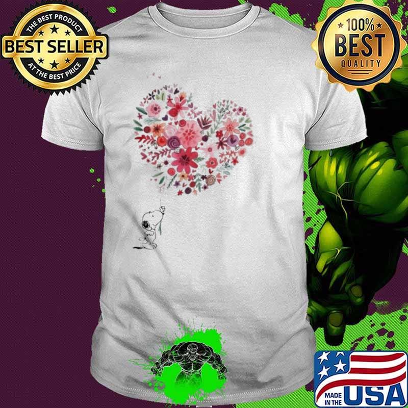 Snoopy flower heart love shirt