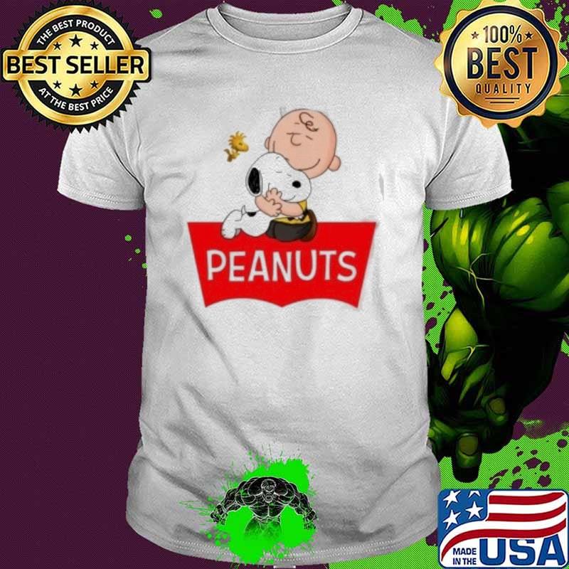 Snoopy hug Charlie Brown woodstock peanuts shirt