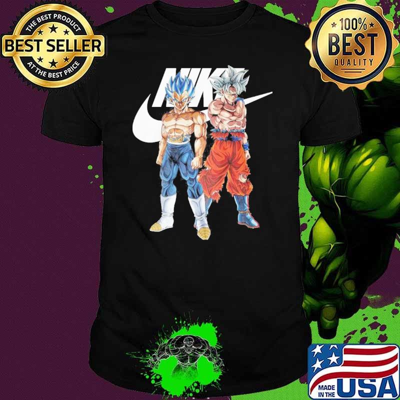 Son Goku and Vegeta Nike anime cartoon shirt