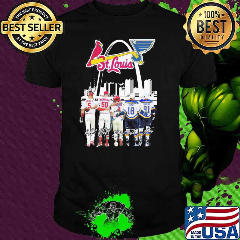 St. Louis Cardinals and St. Louis Blues signatures shirt
