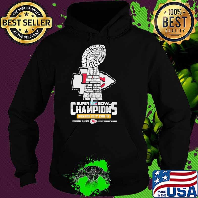 Super Bowl LVII champions Kansas city Chiefs Patrick Mahomes Travis Kelce A. Reid s Hoodie Super Bowl LVII champions Kansas city Chiefs Patrick Mahomes Travis Kelce A. Reid s Hoodie