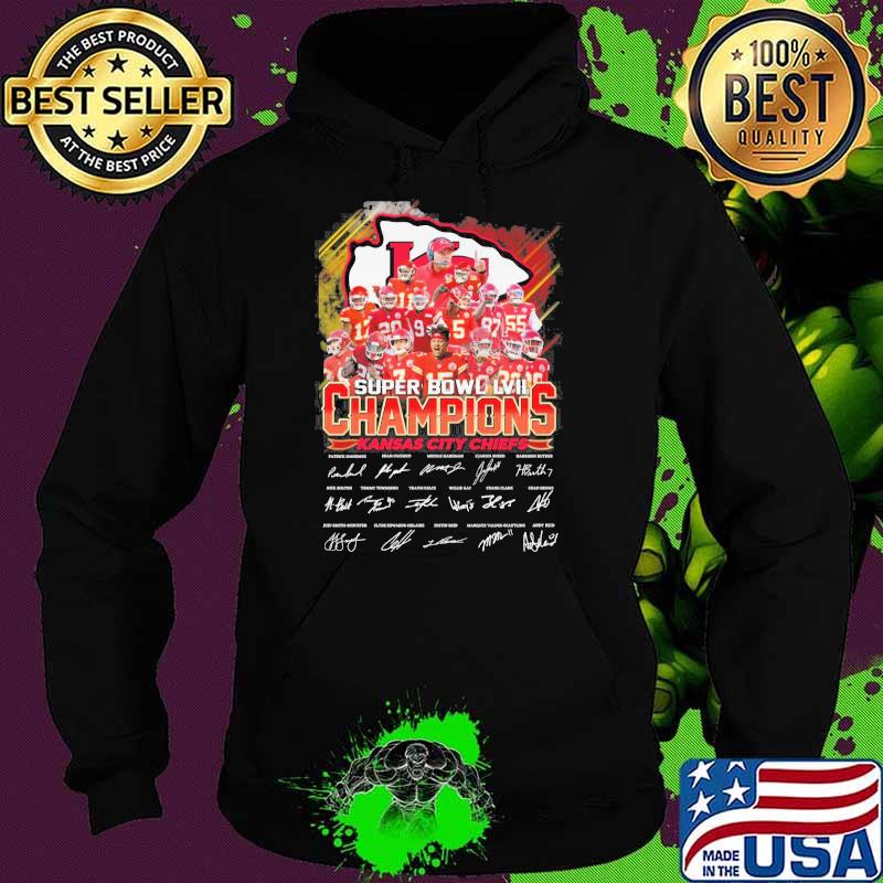 Super bowl LVII champions Kansas city Chiefs signatures s Hoodie Super bowl LVII champions Kansas city Chiefs signatures s Hoodie