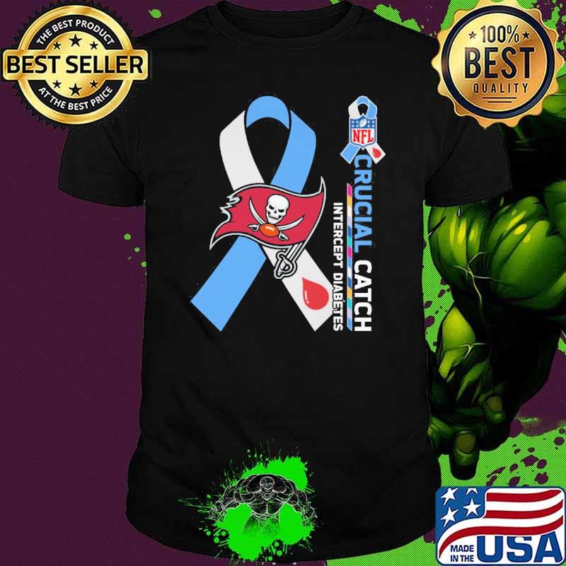 Tampa Bay Buccaneers Crucial catch intercept Diabetes NFL shirt