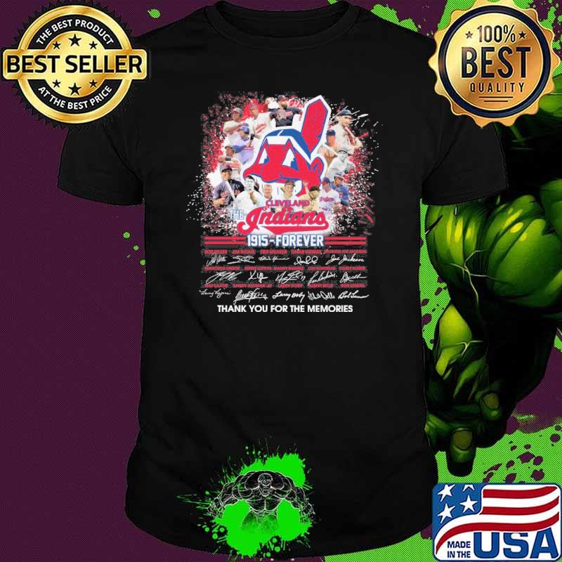 The Cleveland Indians 1915 forever thank you for the memories signatures shirt