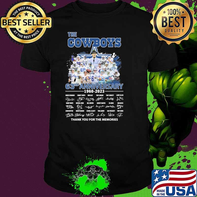 The Cowboy 63rd anniversary 1960-2023 thank you for the memories signatures shirt