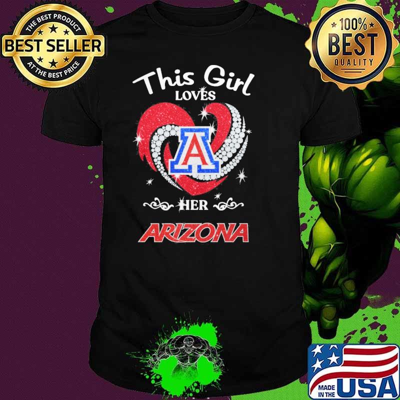 This girl loves here Arizona heart diamond shirt
