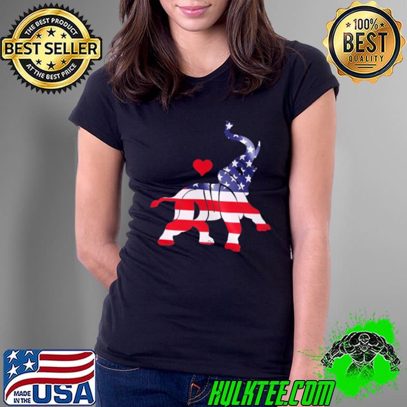 Trump Elephant America flag heart love shirt