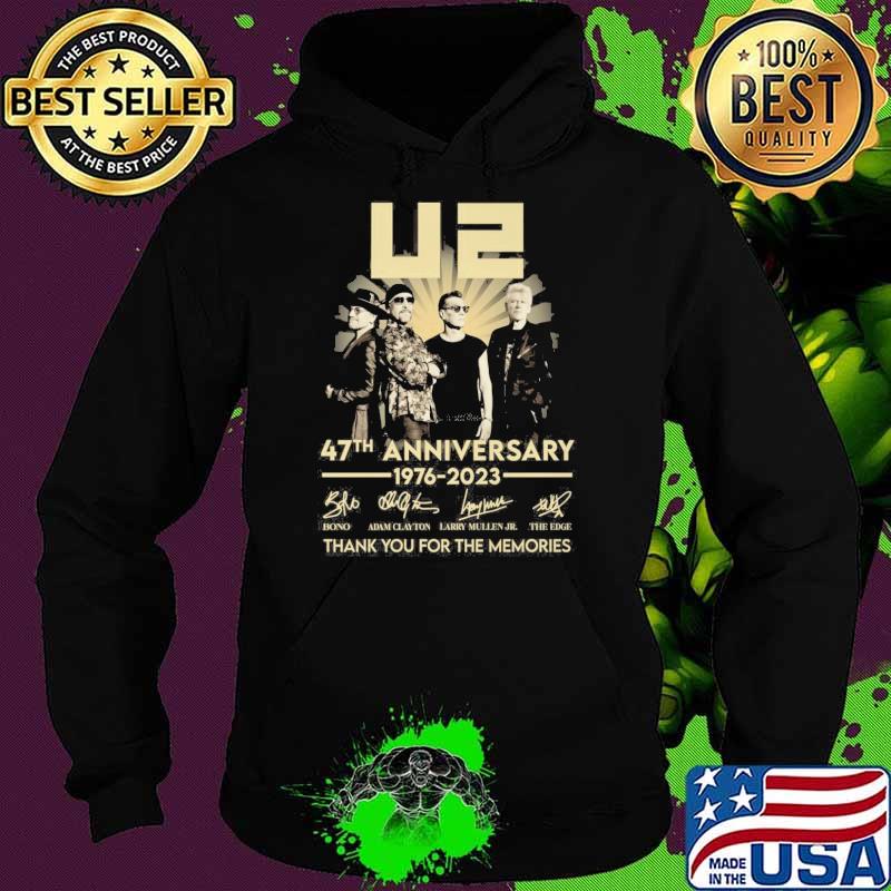 U2 47th anniversary 1976-2023 thank you for the memories signatures s Hoodie U2 47th anniversary 1976-2023 thank you for the memories signatures s Hoodie