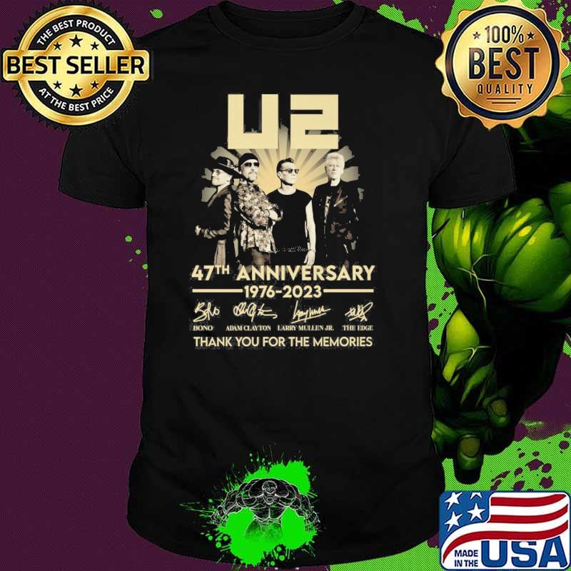 U2 47th anniversary 1976-2023 thank you for the memories signatures shirt U2 47th anniversary 1976-2023 thank you for the memories signatures shirt