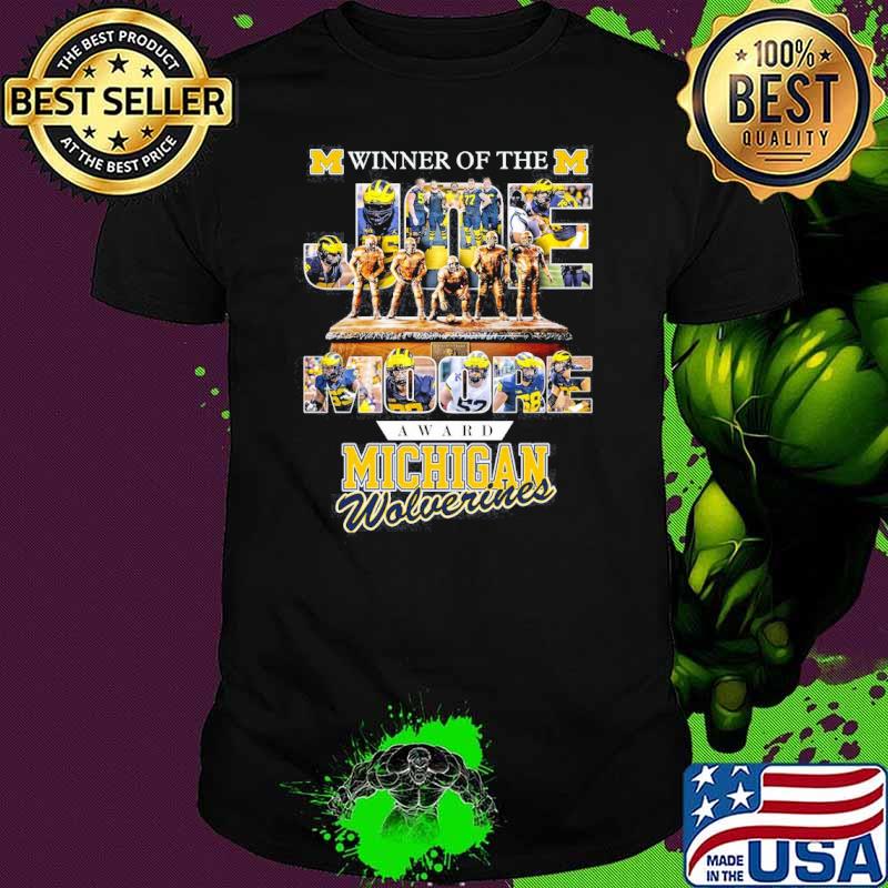 Winner of the award Michigan wolverines Joe Moore shirt