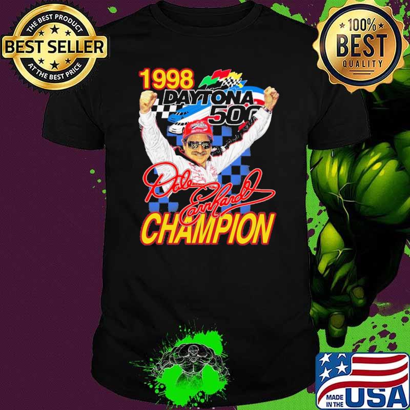 1998 Daytona 500 champion earnhardt signature shirt