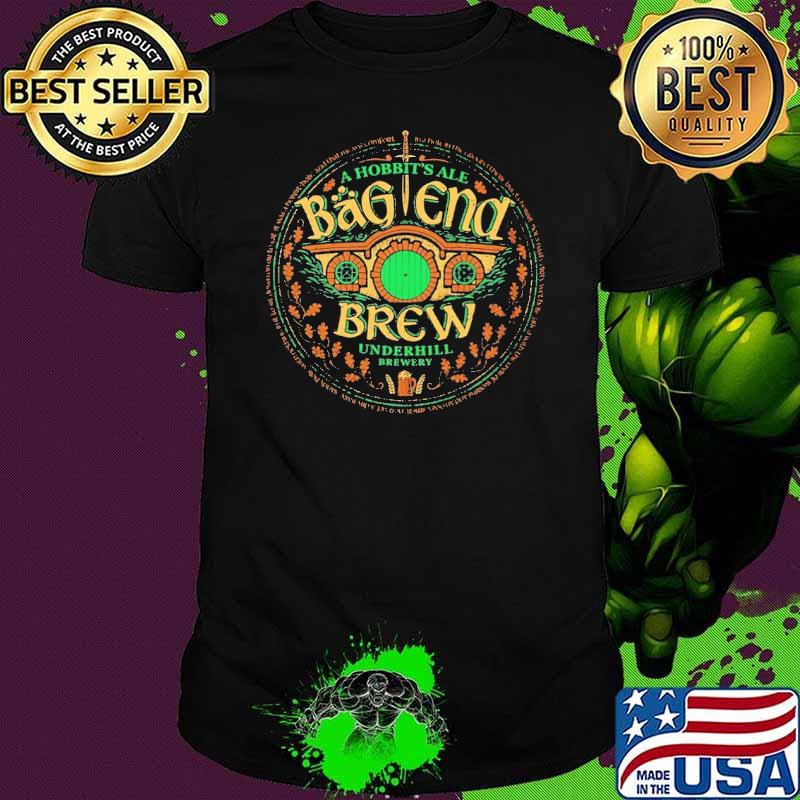 A hobbit's ale bag end brew underhill brewery shirt