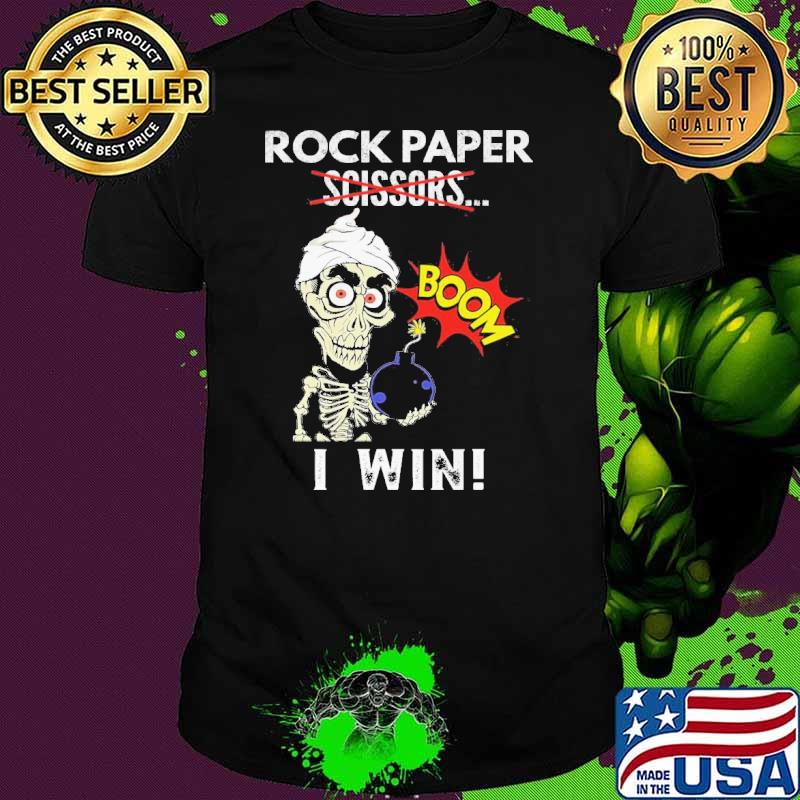 Amber rock paper scissors boom I win shirt