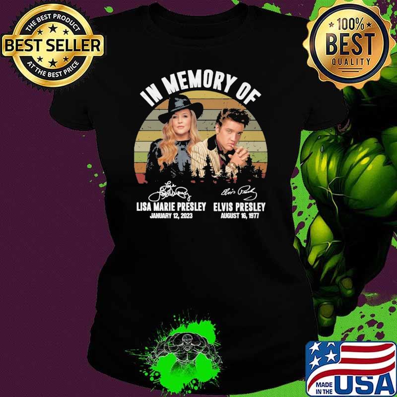 Awesome in memory of Lisa Marie Presley Elvis presley signatures vintage s Ladies tee Awesome in memory of Lisa Marie Presley Elvis presley signatures vintage s Ladies tee
