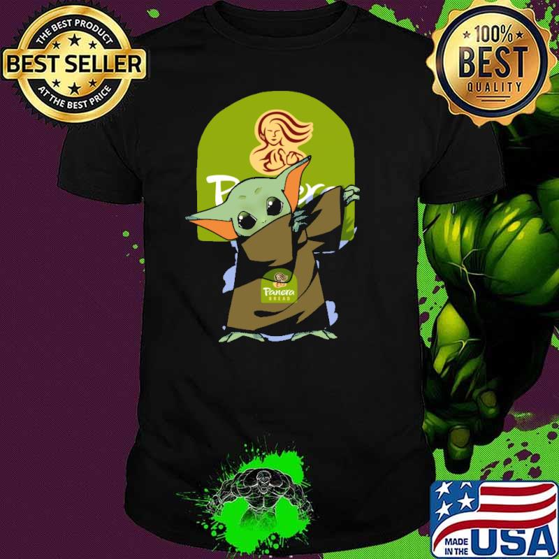 Baby yoda dabbing Panera bread shirt