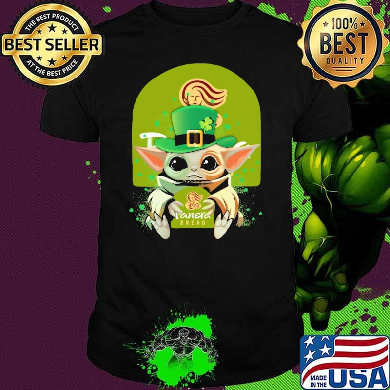 Baby yoda hug Panera bread St.Patrick's day shirt