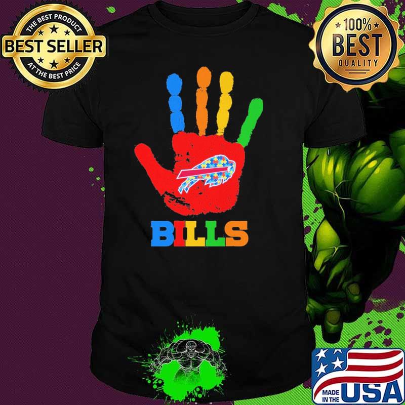 Buffalo Bills Hand color autism shirt