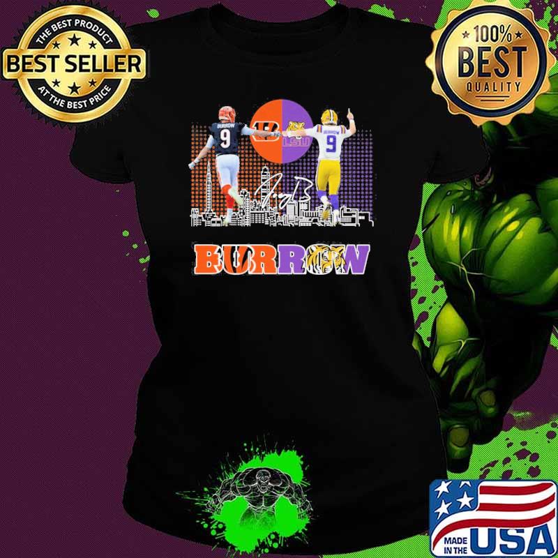 Burrow LSU and Bengals signature s Ladies tee Burrow LSU and Bengals signature s Ladies tee