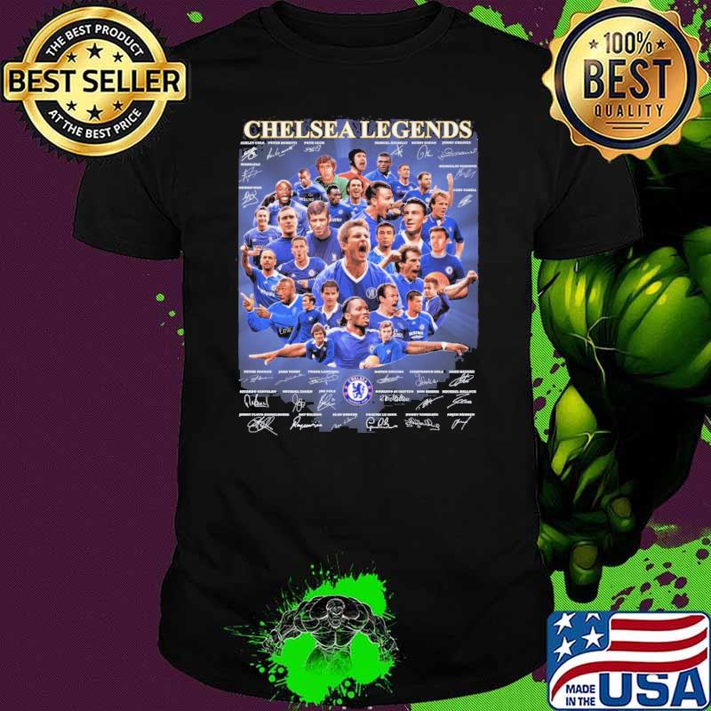 Chelsea legends signatures sport picture shirt